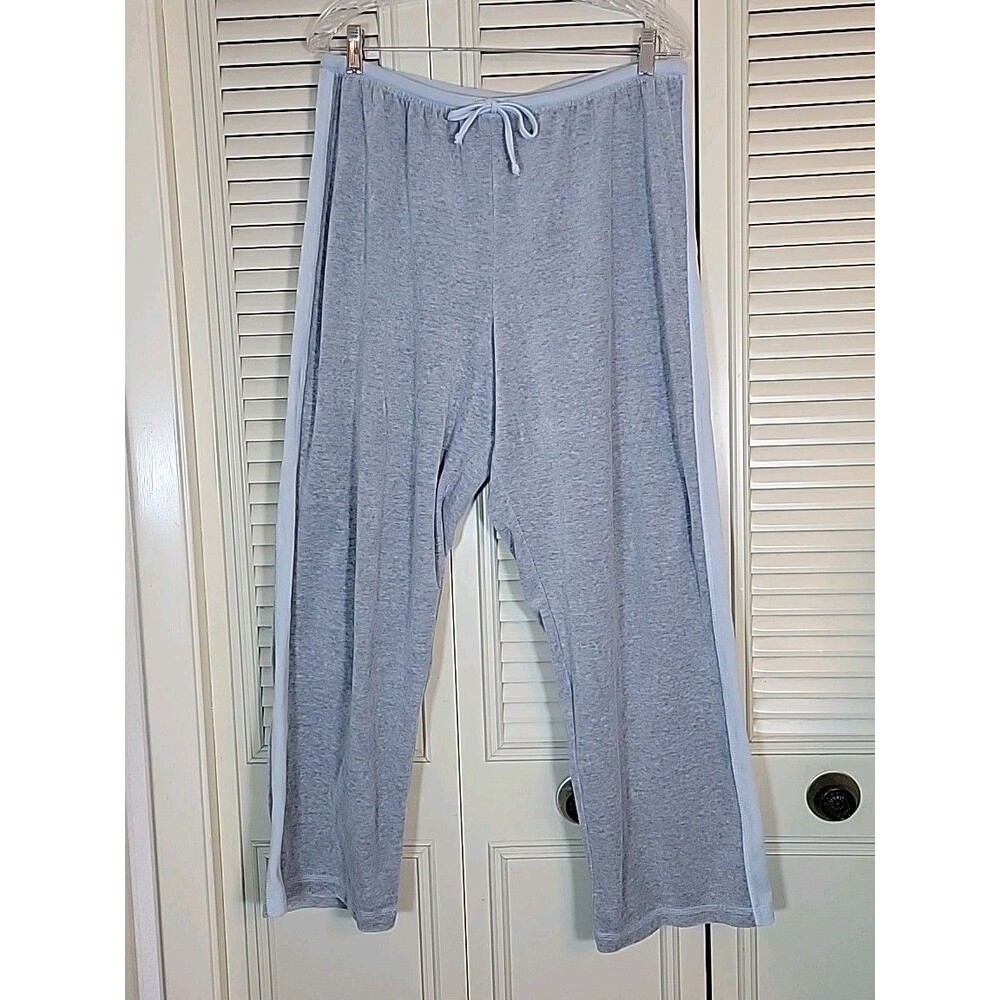Hot Cotton By Marc Ware Wms XL Gray Wide Leg Lounge Pants Y2K Coastal Athleisure